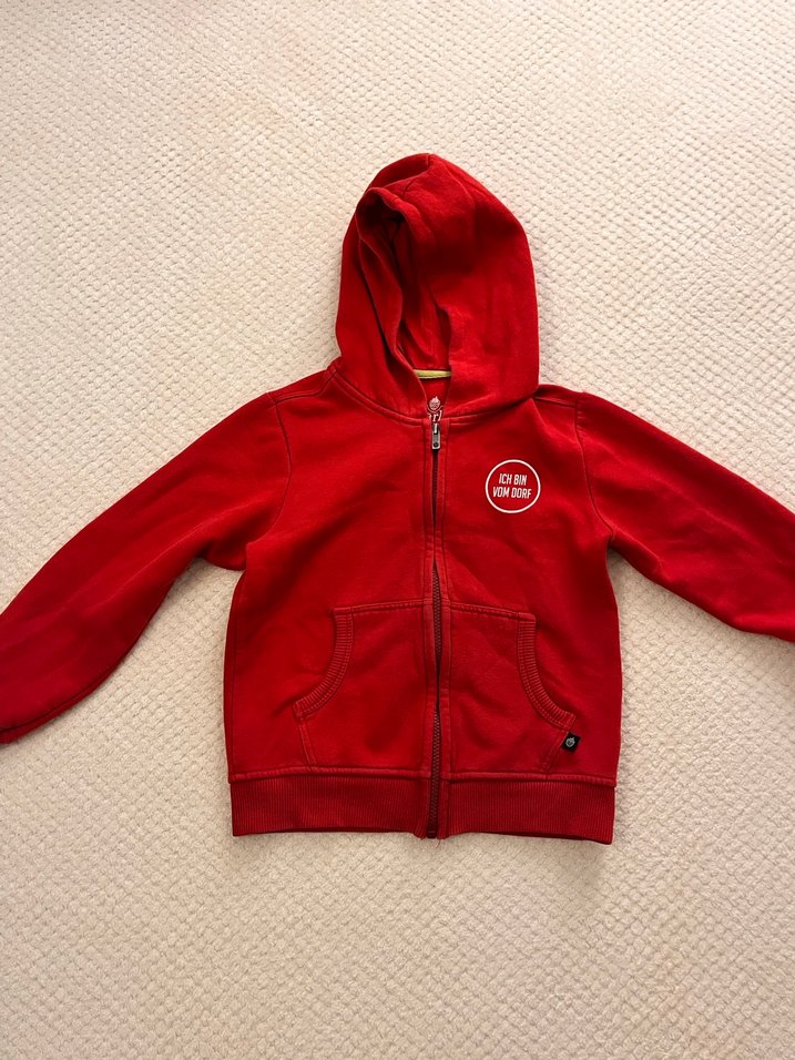 Kırmızı Fermuarlı Erkek Çocuk Sweatshirt - Görsel 3