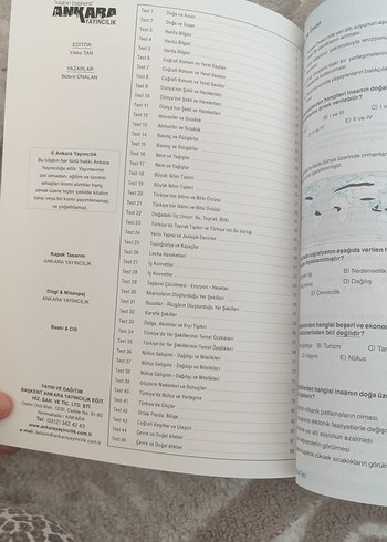  TYT Coğrafya 45 Yaprak Test Kitabı