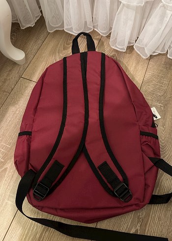 Bordo Adidas Fermuarlı Sırt Çantası - Görsel 2