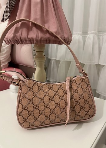 Pembe Baskılı Modern Klasik Kadın Çanta - Görsel 2