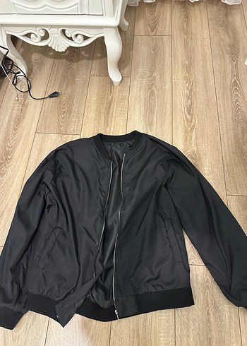 Siyah İnce Paraşüt Fermuarlı Kadın Ceket - Görsel 2