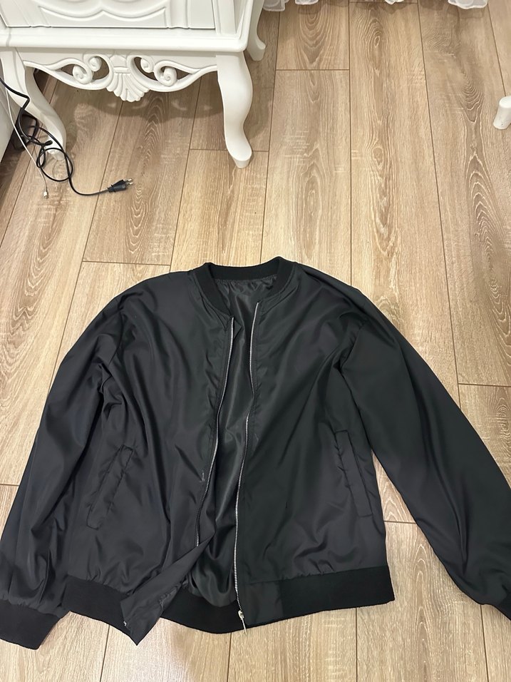 Siyah İnce Paraşüt Fermuarlı Kadın Ceket - Görsel 2