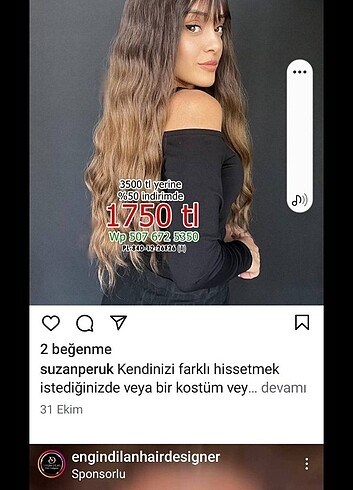 750 tl yeni peruk