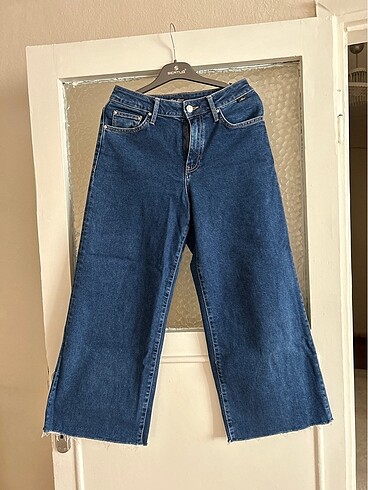 Mavi Bodrum model bol paça pantolon