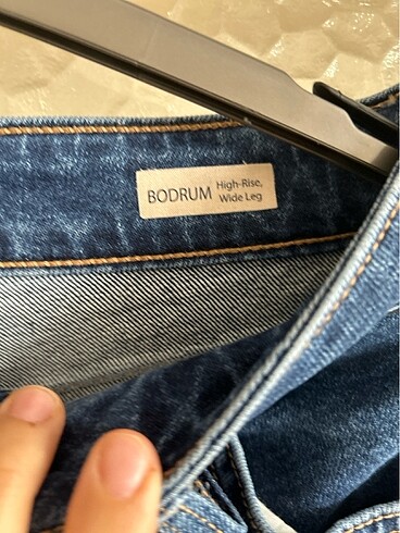 27 Beden lacivert Renk Mavi Bodrum model bol paça pantolon