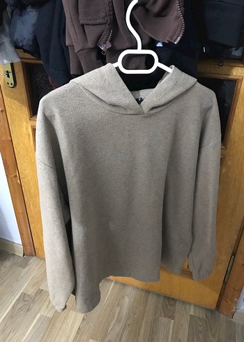 Gri Kapüşonlu Kadın Sweatshirt - Görsel 2