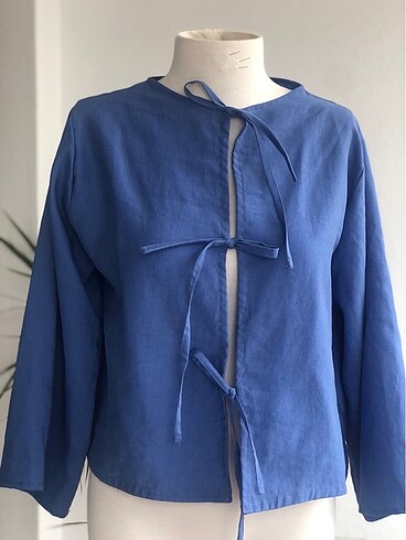 m Beden mavi Renk Bağcıklı kimono
