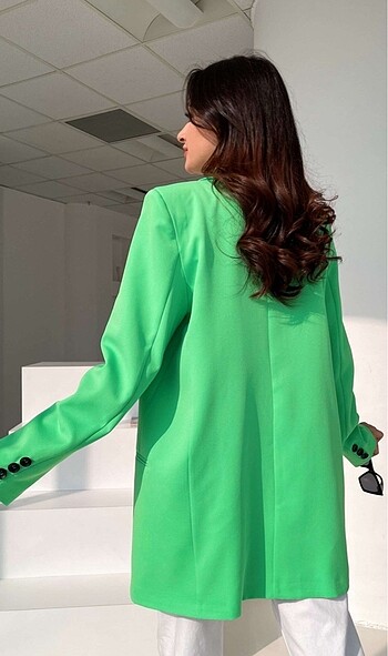 Zara Yeşil blazer ceket