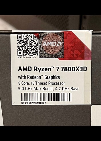 AMD RYZEN 7 7800X3D