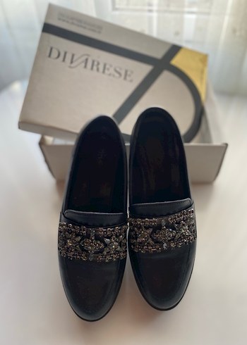 Siyah Parlak Yılan Desenli Platform Topuklu Loafer - Görsel 4