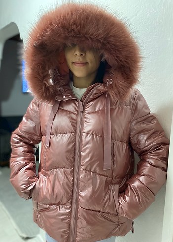 Fur Detaylı Pembe Kadın Ceket - Görsel 3