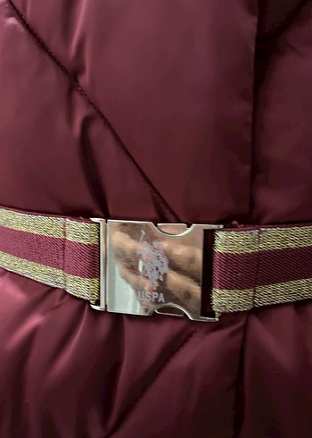 Bordo Kemerli Kısa Kadın Kışlık Mont - Görsel 4