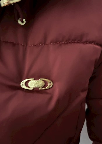 Bordo Kemerli Kısa Kadın Kışlık Mont - Görsel 5