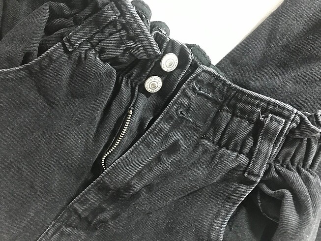 36 Beden siyah Renk Beli lastikli siyah kot pantolon
