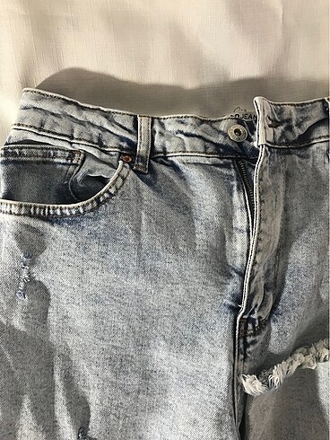 Koton Paçası püsküllü esnek kot pantolon