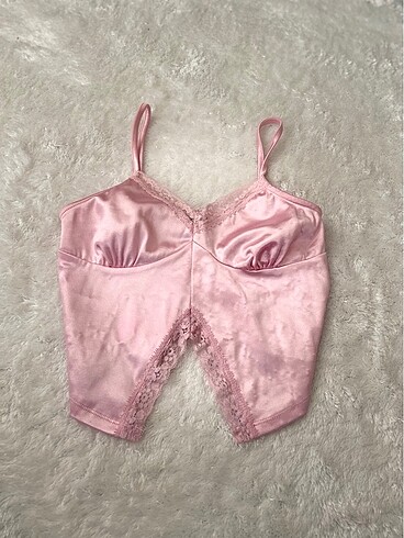 pembe saten üst