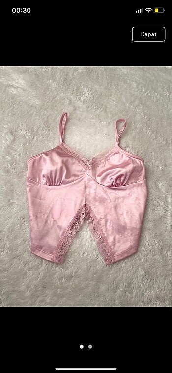 pembe saten bluz