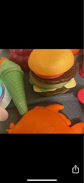  Beden Renk Oyuncak mutfak malzemeleri hamburger seti