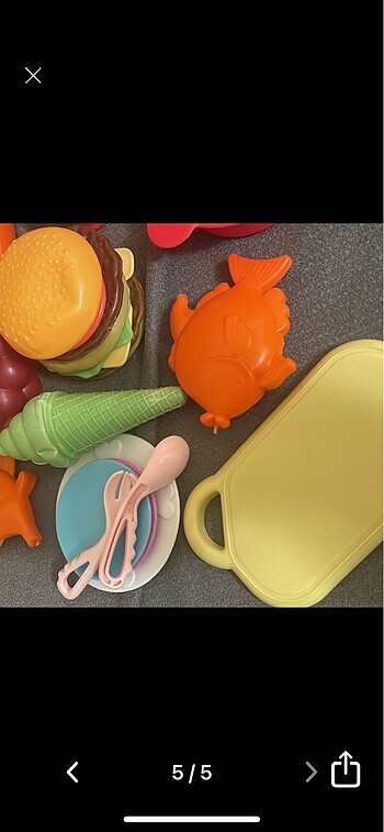 Diğer Oyuncak mutfak malzemeleri hamburger seti