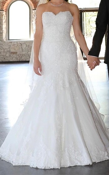 36 Beden beyaz Renk Pronovias gelinlik
