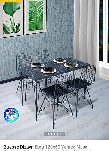 Şık masa mutfak balkon ve bahçe için (Pazarlık olur)