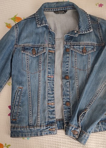 Düğmeli Mavi Kadın Denim Ceket
