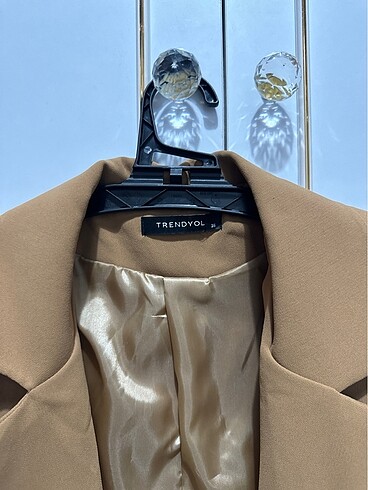 s Beden kahverengi Renk Trendyol Blazer Ceket
