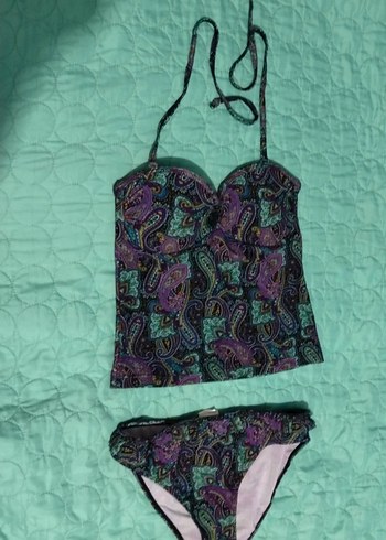 Bohem Mini Bağlamalı İpli Desenli Bikini