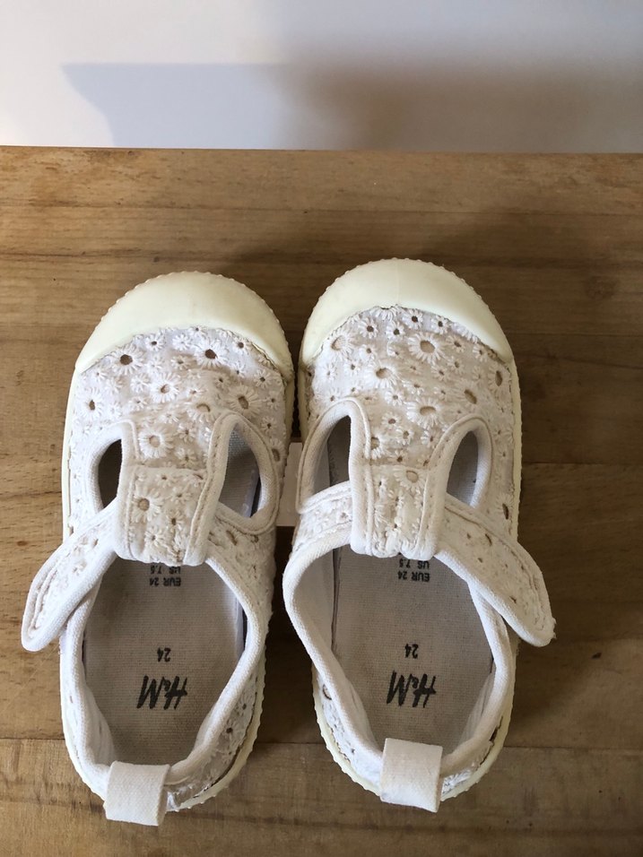 Kız Bebek Beyaz Dantel İlk Adım Ayakkabısı - Görsel 2