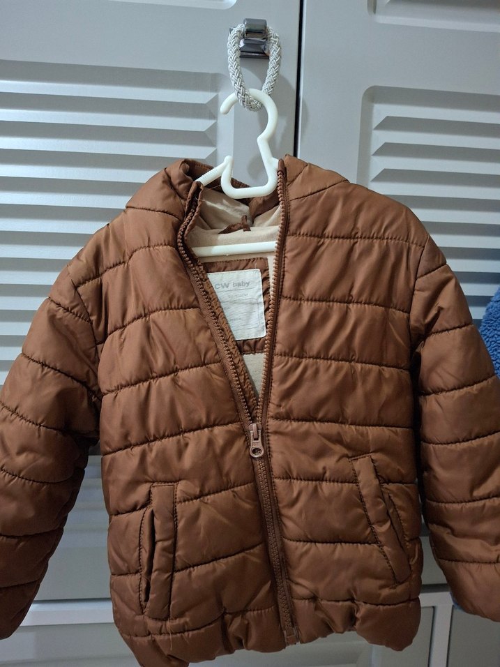 Kahverengi Fermuarlı Erkek Çocuk Mont - Görsel 2