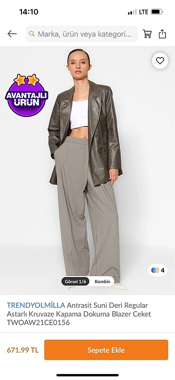 Trendyol & Milla Blazer ceket antrasit