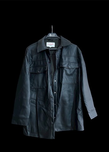 Siyah Deri Ceket - Görsel 2