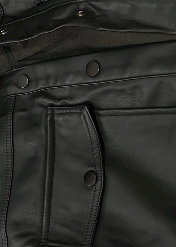 Siyah Deri Ceket - Görsel 3