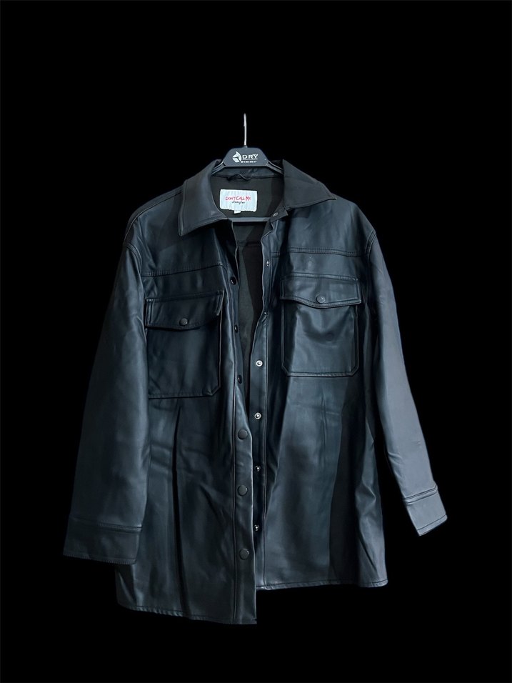 Siyah Deri Ceket - Görsel 2