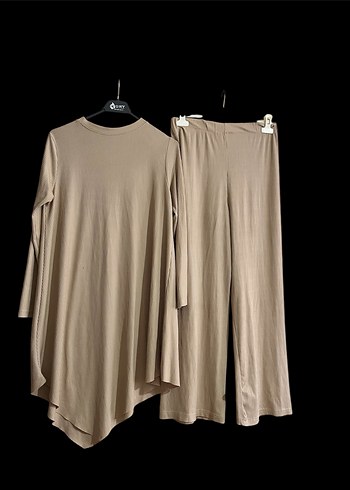 Bej Uzun Kollu Salaş Kadın Takım - Görsel 2