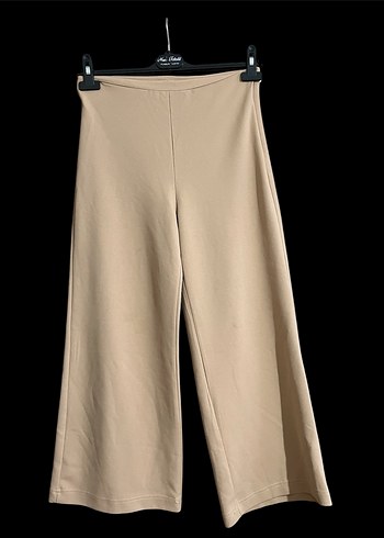 Bej Kadın Midi Kumaş Pantolon - Görsel 2