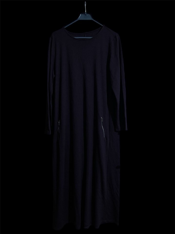 Uzun Kollu Salaş Kadın Elbise - Görsel 2