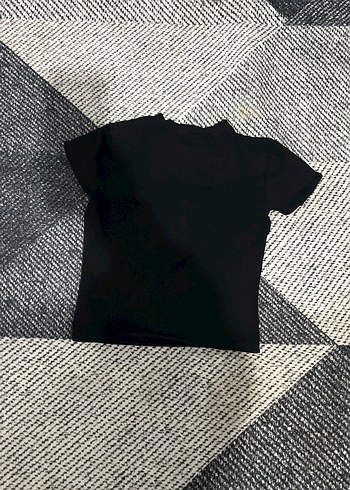 Siyah Kısa Kollu Hamile Tişört - Görsel 3