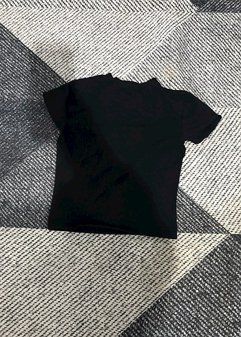 Siyah Kısa Kollu Hamile Tişört - Görsel 2