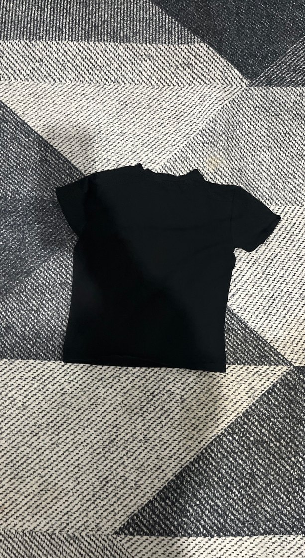 Siyah Kısa Kollu Hamile Tişört - Görsel 3