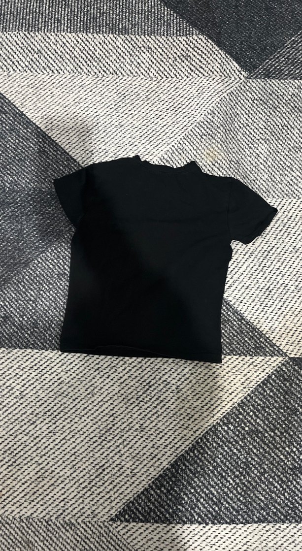 Siyah Kısa Kollu Hamile Tişört - Görsel 2