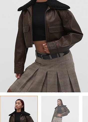 stradivarius pilot biker ceket