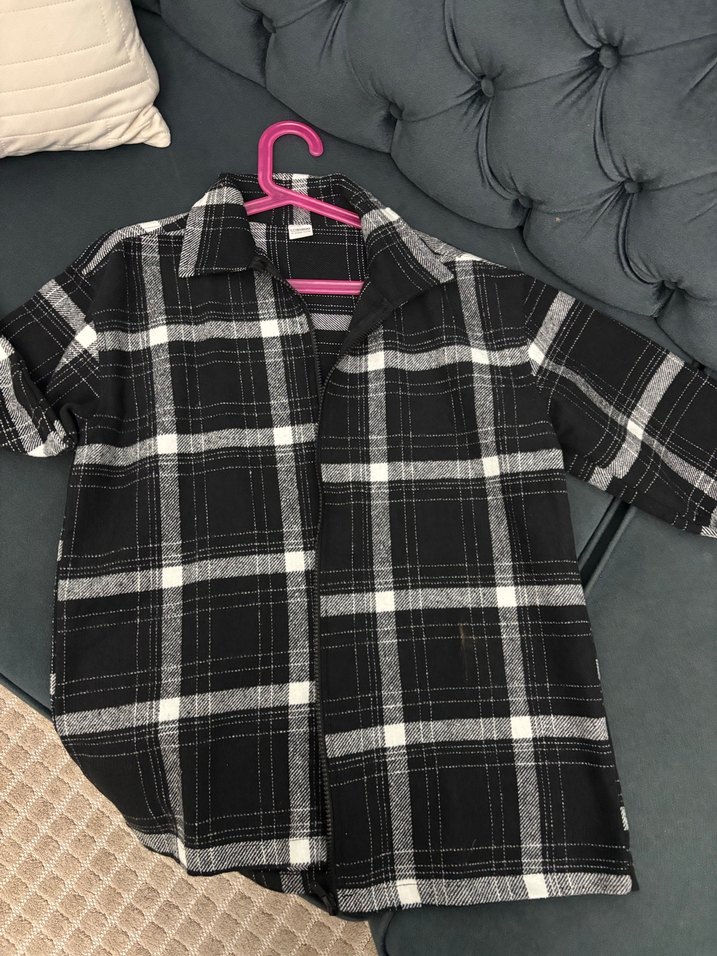 Fermuarlı Gri Ekose çocuk gömlek 11/12 yaş - Görsel 2