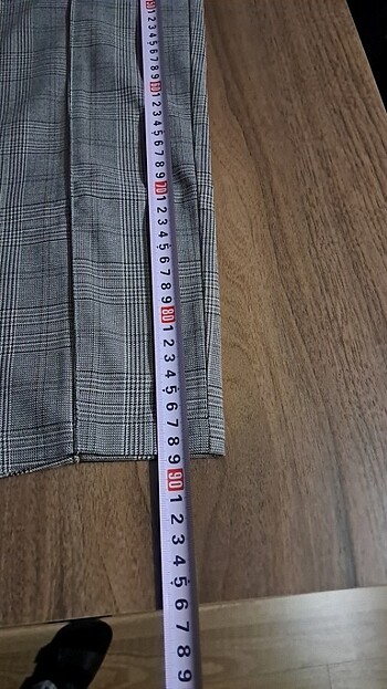 40 Beden gri Renk H&M ekoseli kumaş pantolon