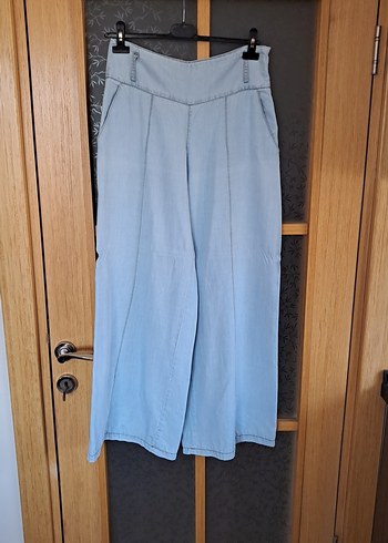 Yüksek Bel Pliseli Kadın Denim Pantolon