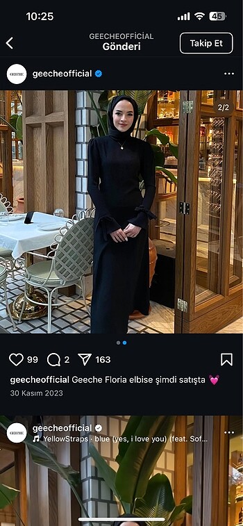 Siyah tesettür şık elbise