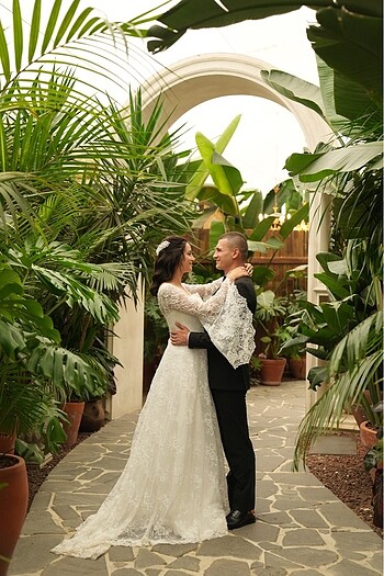 Dantel vintage gelinlik - Görsel 6