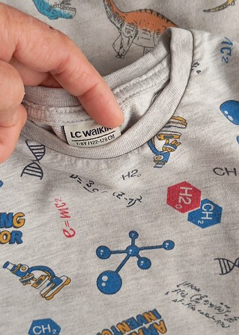 LC Waikiki Erkek Çocuk Desenli uzun Kollu pijama üstü
