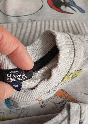 7 Yaş Beden Erkek Çocuk Desenli uzun Kollu pijama üstü