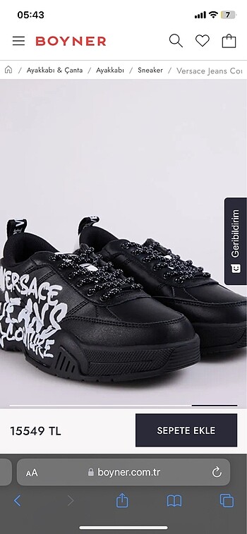 Versace Sıfır Orijinal Versace Sneaker
